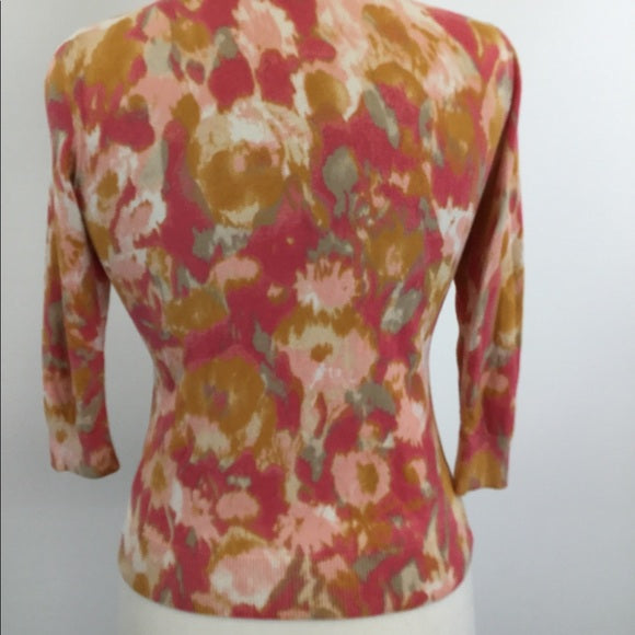 Multi Color floral pattern sweater {B-39}