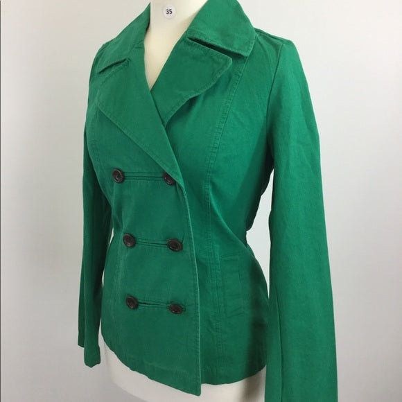 Mint green trench coat {B-35}