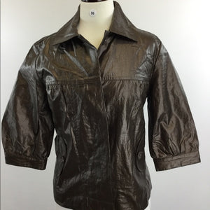 Brown leather jacket {B-36}
