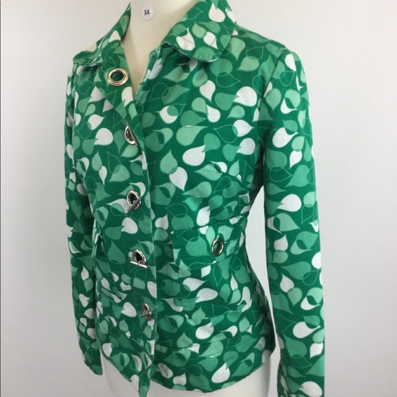 Green pattern blazer {B-34}