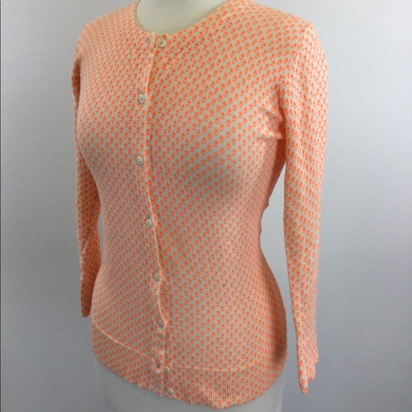 Orange pattern sweater {B-38}