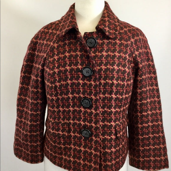 Plaid tweed blazer (B-45)