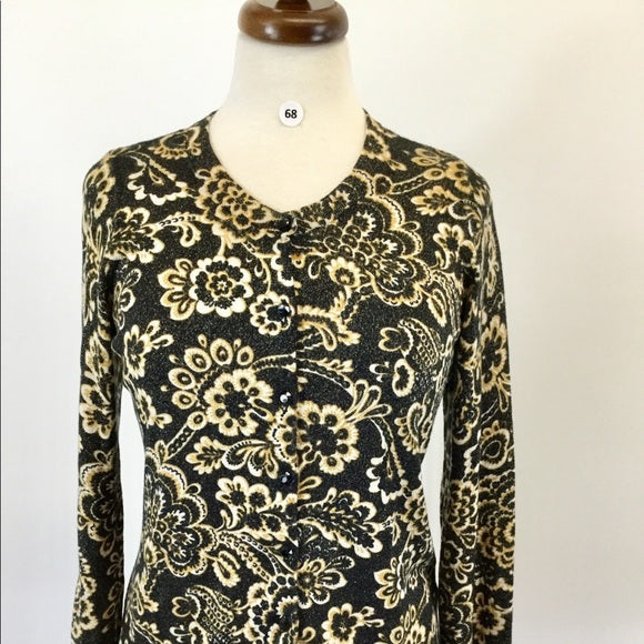 Multi Black/Gold Sweater Size M (B-68)