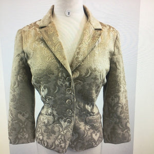 Designer gold print blazer (B-2)