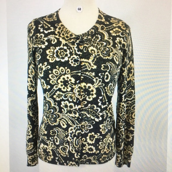 Multi Black/Gold Sweater Size M (B-68)