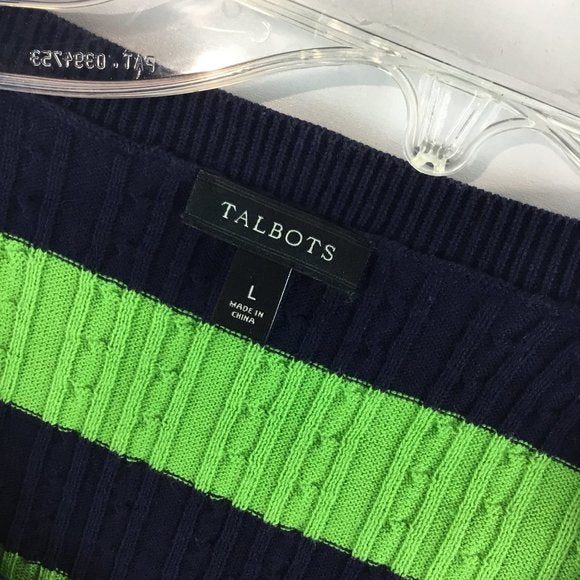 Bold stripes button down sweater Size L