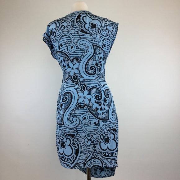 Multi Blue/Black V Neck Dress Size 6