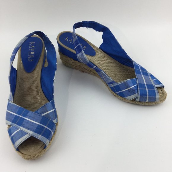 Plaid heel sandals Size 8 1/2