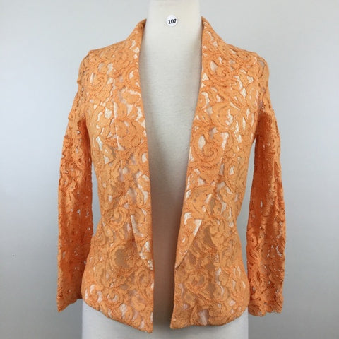 Orange Lace Blazer Size 8