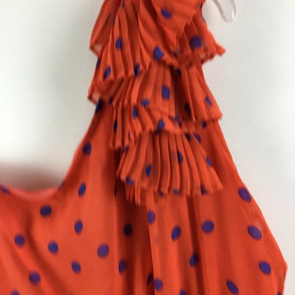 Couture polka print sleeveless dress