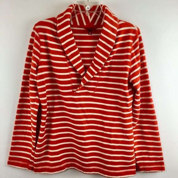 Striped pull over long sleeves jacket SizeM