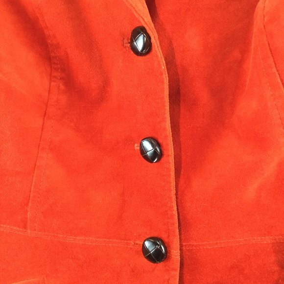 Velvet three button long sleeves jacket