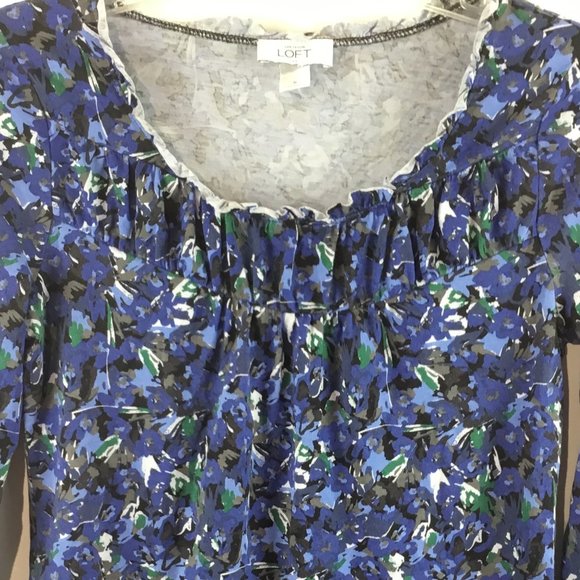 Gathered front print top Size S