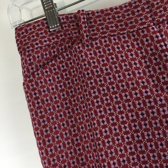 NWT designer print pockets zipper pant