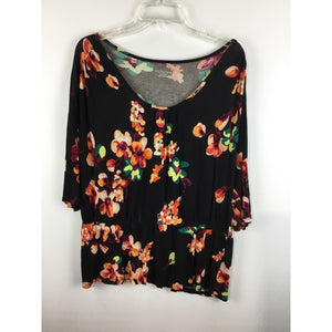 Floral print short sleeves top Size XXL