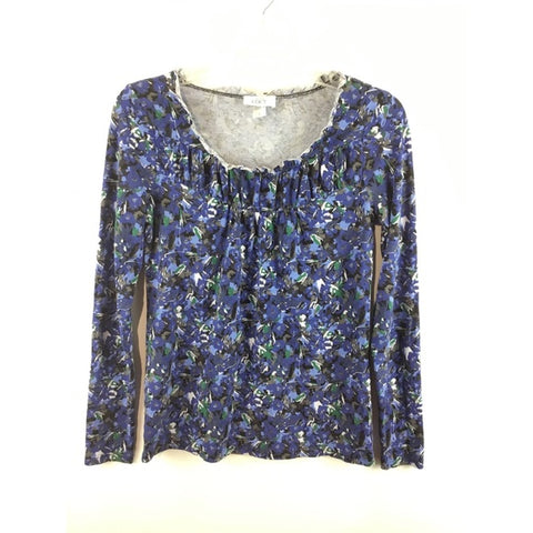 Gathered front print top Size S