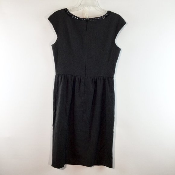 Tweed rhinestone sleeveless dress