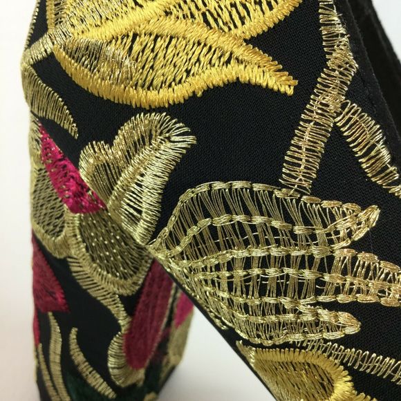 Primrose Floral Embroidery Heels