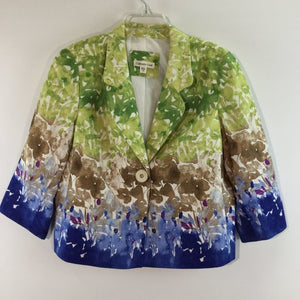 One button floral print Jacket