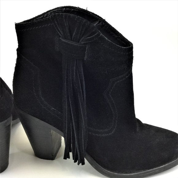 Leather upper suede boot