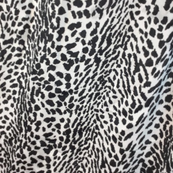 Leopard print blue trim sleeveless top