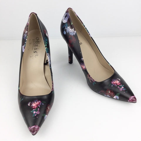 Floral print heels NWOT size 9