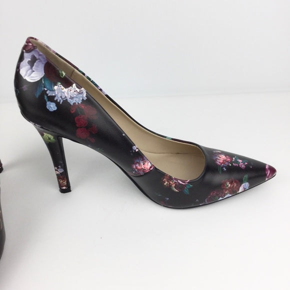 Floral print heels NWOT size 9