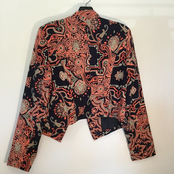 Chiffon designer print jacket