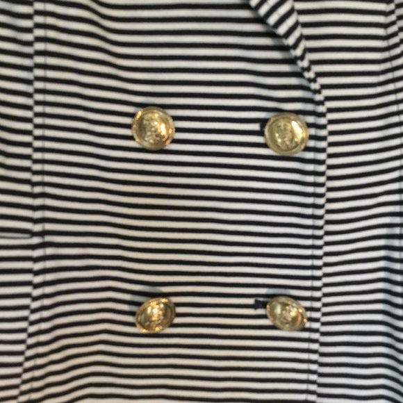 Stripe double breast gold buttons jacket