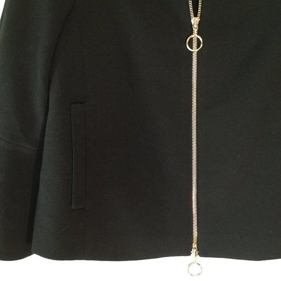 Pockets zipper bell long sleeves jacket