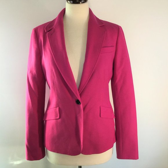 Wool one button long sleeves jacket Size 6
