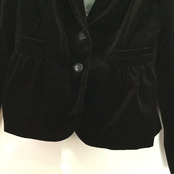 Two button velvet long sleeves jacket